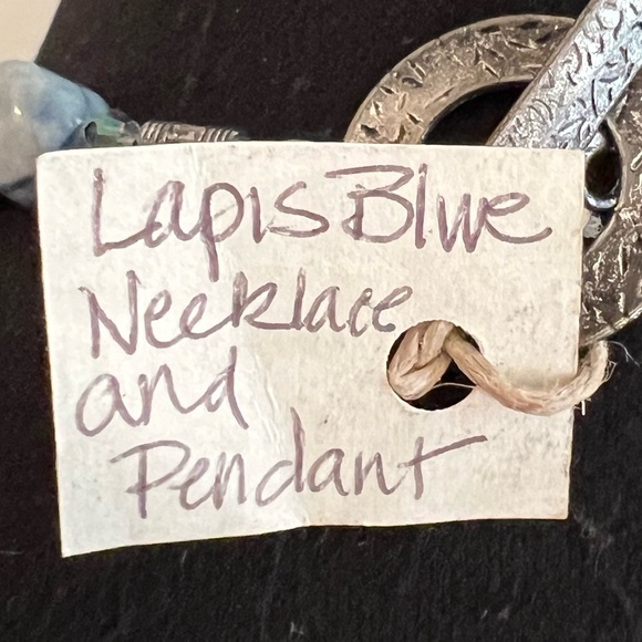 🌸🌸Handcrafted Lapis Stone Pendant and Necklace 🌸🌸 - Picture 5 of 6
